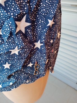 Camicia Tommy Hilfiger donna fantasia stelle blu