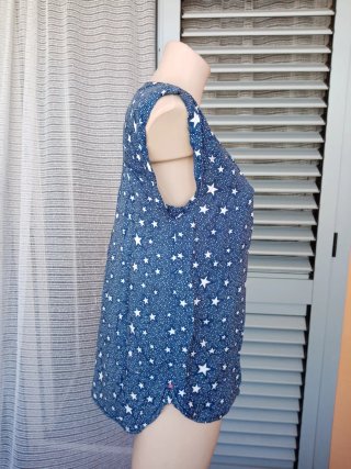 Camicia Tommy Hilfiger donna fantasia stelle blu