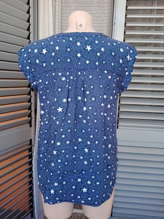 Camicia Tommy Hilfiger donna fantasia stelle blu