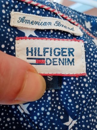 Camicia Tommy Hilfiger donna fantasia stelle blu