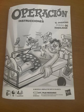 Juego Operación Hasbro con Sonido e Iluminación