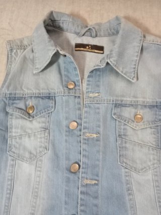 Chaleco vaquero mujer azul