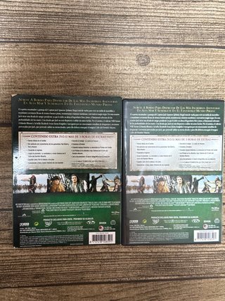 2 DVD Piratas del Caribe: El Cofre del Hombre Muer