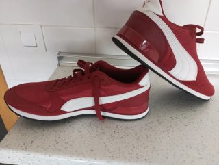Zapatillas Puma Hombre Casual Rojas y Blancas