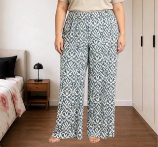 Talla XXL. Pantalón ancho fluido NORACORA