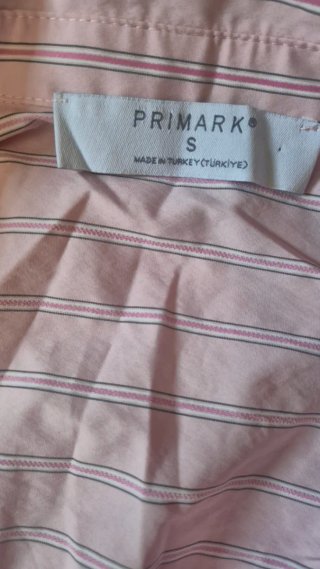Camisa crop top rosa rayas Primark Talla S