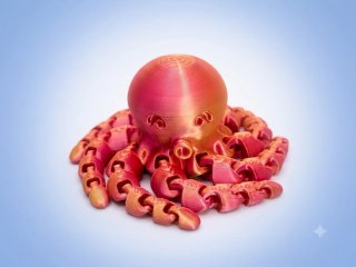 Pulpo articulado filamento bicolor