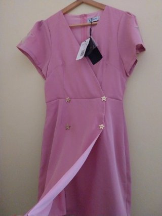 Vestido rosa con estrellas Talla M