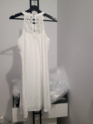 Vestido blanco con encaje