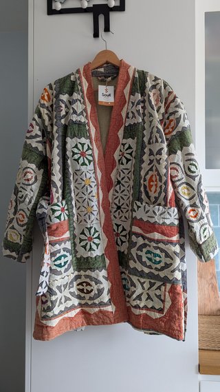 Chaqueta-kimono artesanía de la India.