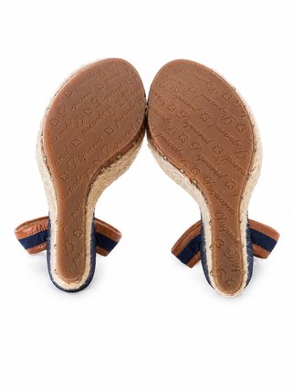 Dsquared2 Cuñas Vaqueras Azules con Lazos Amarillo