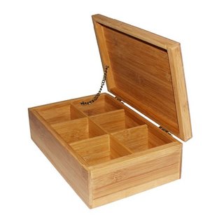 Box Porta Te' Thea Dolci Legno Di Bamboo 6 Posti Scatola