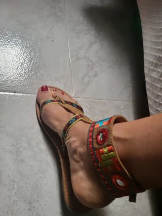 Sandalias Marrones Multicolor