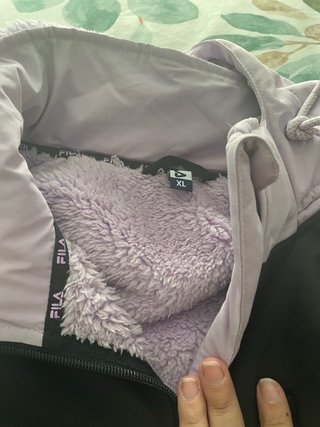 Chaqueta Fila Mujer Talla XL Negra y Morada