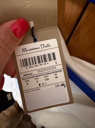 Blusa Massimo Dutti Blanca Talla S