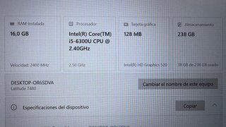 Dell Latitude 7480 Portátil Negro
