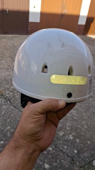 Casco de moto blanco talla L