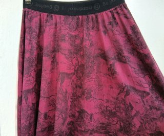 Falda Desigual ancha estampado