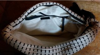 Borsa Clutch Zara Beige e Nera con Nappe