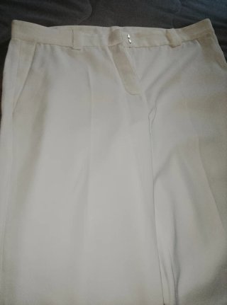 Pantalón recto Zara blanco mujer XL
