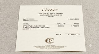 Bracciale Cartier Love Oro Rosa Diamanti