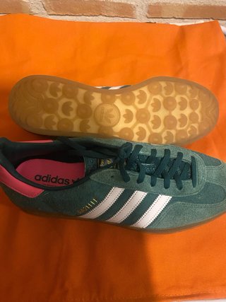 Zapatillas Adidas Gazelle Verde y Rosa
