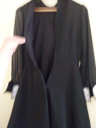 Vestido negro cuello blanco Talla XS