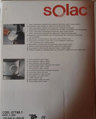 Cafetera Solac Espresso Safety C409