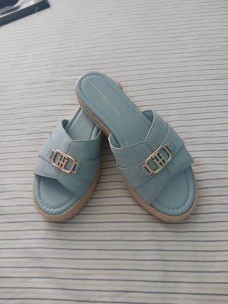 Sandalias Tommy Hilfiger Azul y Dorado