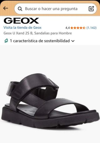 Sandalias Geox U Xand 2S Negras, talla 42