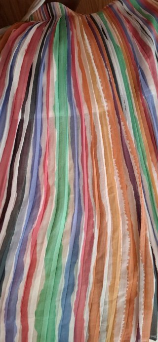 Falda Zara Plisada Multicolor