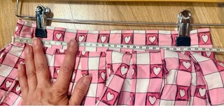 Falda Hell Bunny cuadros rosas y corazones