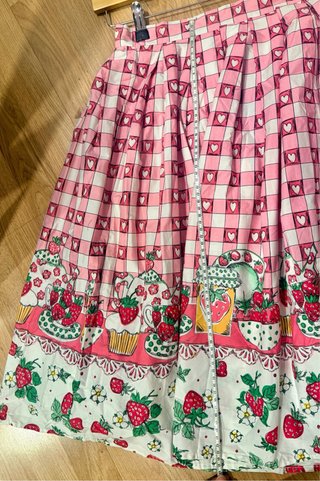 Falda Hell Bunny cuadros rosas y corazones