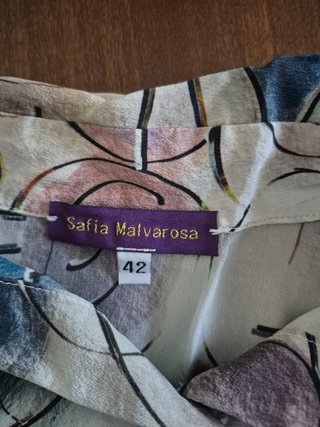 Camicia fantasia cerchi taglia 42 in seta