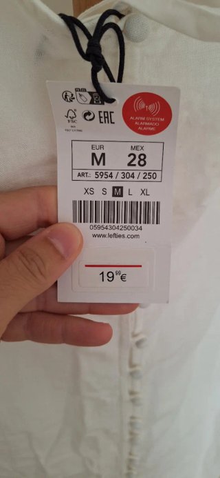 Vestido largo Lefties blanco