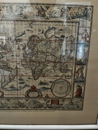 Cuadro Mapamundi Vintage Antiguo Joan Blaeu