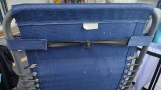 Hamaca azul marino con reposacabezas