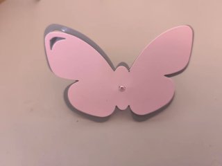 Sujeta-cortina mariposa metal