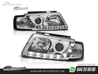 FAROS DELANTEROS LUZ DIURNA LED REAL DRL PARA VOLKSWAGEN PASSAT 3B