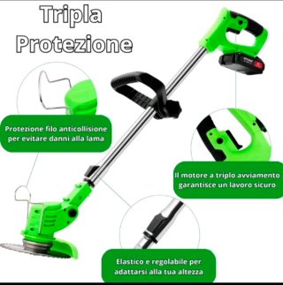 Decespugliatore Elettrico 2 Batteria 48v Tagliaerb