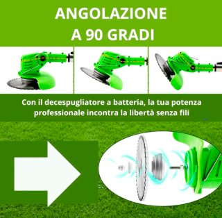 Decespugliatore Elettrico 2 Batteria 48v Tagliaerb