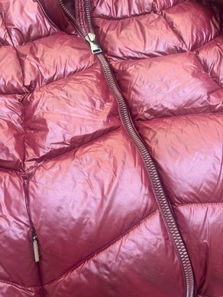 2 Abrigos Massimo Dutti XL Granate (pluma) y Negro