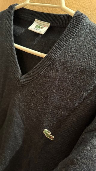 Jersey Lacoste Gris V-Neck
