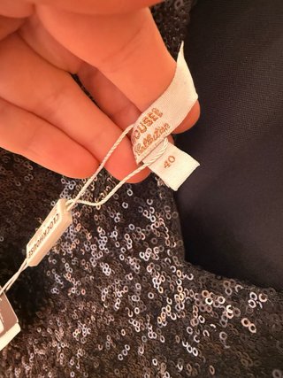Vestido fiesta lentejuelas negro