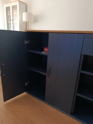 Aparador Skruvby Ikea Azul y Marrón