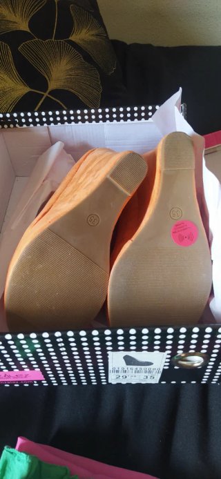 Zapatos Naranja Peep Toe