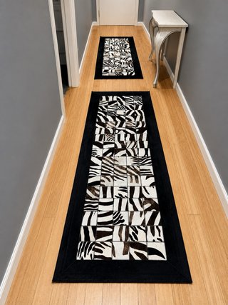 Trio di tappeti con stampa animalier