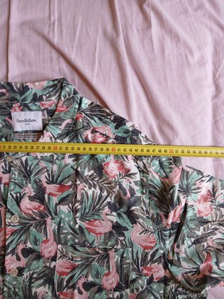 Camisa Hawaiana Estampado Flamenco Talla M