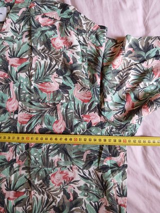Camisa Hawaiana Estampado Flamenco Talla M