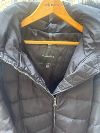 Abrigo Massimo Dutti Negro Talla XL